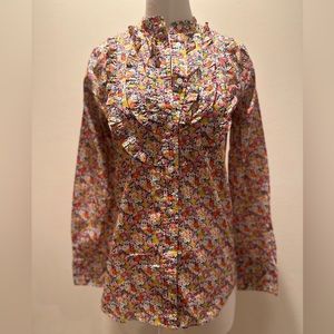 Jcrew liberty fabric blouse